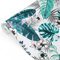 43cm *10m Floral Wrapping Paper Roll With Green Leaves,Topeedy ECO Gift Wrapping Paper, Green Birthday Wrapping Paper Roll,Suitable for Birthday,Christmas,Wedding,Festival Gift Decorations-leaves