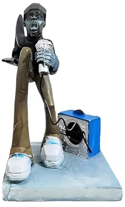 Doyomtoy Rap Star Cool Hip Hop Legends Resin Ornaments, Car or Desktop Statues, for Cake Topper, Living Room, Office, Guy Doll Rapper 2Pac, Shakur, Pac, Snoop…… (Sängerin)