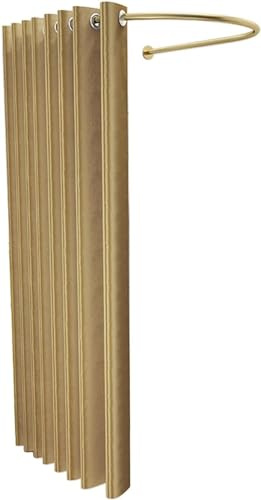 Extra groß und tragbar Umkleidekabine for Präsentationsständer for Privatsphäre und Raumtrennung, Umkleidekabine for Bekleidungsgeschäfte mit Verdunkelungsvorhang, Kleiderstange und Haken(Gold,100x95c