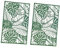 PHENOFICE 2St Leere Blätter Tischset Tischdekoration Tischset Blatt Dschungel Dekorationen Living Room Decoration wohnzimmerdeko Slice rechteckige Tischsets palcemat für Esstisch PVC Green