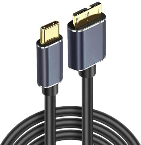 Cable USB 3.0 a disco duro externo - Cable de datos USB C flexible para transferencia rápida de 5 Gbps, carga rápida | Cable de disco duro externo USB 3.0 para copia de seguridad y almacenamiento,