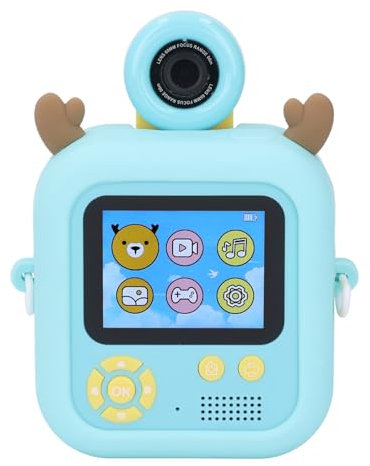 Appareil photo numérique à impression thermique 48 MP 1080p pour enfants (jaune)