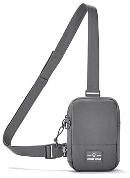 Johnny Urban Brusttasche Herren & Damen Grau - Arthur - Sling Bag mit verstellbarem Gurt für Freizeit, Festival, Urlaub - Umhängetasche mit Platz für Handy, Schlüssel, Geldbörse