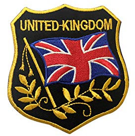 British United Kingdom Flag UK Design Flag Patch Embroidered Applique UK Great Britain Iron On Sew On Emblem