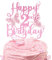 Personalised Pink 3D Butterfly Happy 2nd Birthday Glitter Cake Toppers,Pink Butterfly Theme Cake Toppers for Cake Decorations Girls 2 Years Old Birthday Party Keepsakes