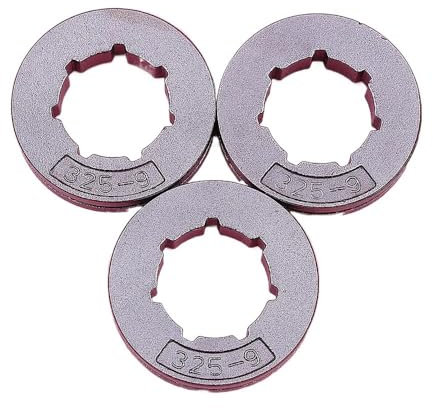 SYKWKNY Juego de 3 piñones de Cadena de 9 Dientes de Calibre 325 for Motosierra Jonsered Homelite STD Spline de 22 mm