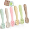 Cuillères pour tout-petitsbebe naissance-cuillere bebe apprentissage-6 pre Cuillères en Silicone (étape 1 + étape 2) couverts bebe accessoire bebe (Cuillere-A)
