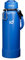IceDrop® XXL Thermo Trinkflasche Edelstahl [1L] für eiskalte & heiße Getränke I 100% auslaufsicher & Kohlensäure geeignet I Isolierflasche mit 2 Deckeln I Edelstahl Trinkflasche - Blau