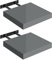 WOLTU Wandregal Volato Set von 2 Regalen Wandboard freischwebend Schweberegal CD DVD Regal Bücherregal Holz Board 30x22,9x3,8cm Hochglänzend Grau RG9489gr-2