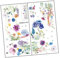 SHINEOFI 1Satz Blumenserie Wandtattoos Wandaufkleber für Kreative Wand und Glasdekoration im Wohnzimmer und Schlafzimmer Langlebig Einfache Anwendung Frische Muster für