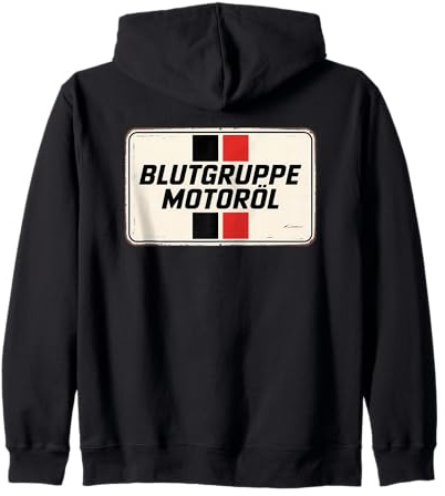 Blutgruppe Motoröl Kapuzenjacke