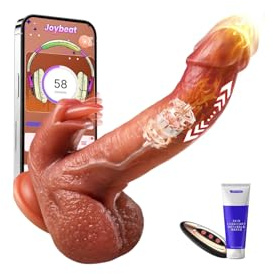 AI Sync Dildo Realistico Doppi Anale Sex Toys Riscaldato Vibratoreper Donna | Professionale Wireless 9*9 Vibrazione Modalità 30° Inclinato Spinta Lambire Doppia Stimolazione Vibratore Sexytoysys Donna