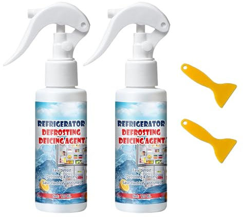 Kühlschrank Abtauspray,2pcs Abtauspray für Gefrierschrank,Enteiserspray für Gefrierschrank,Auftauspray für Kühlschrank Gefrierschrank,Kühlschrank-Abtau