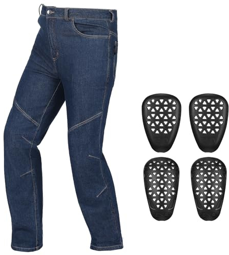 KEMIMOTO Motorradhose Herren, Motorrad Jeans Herren mit Protektoren Integriertem Schutz, Abriebfest, Elastisch, Atmungsaktiv und Bequem, für Alltag und vielseitige Outdoor-Motorradaktivitäten