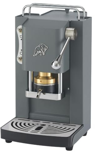 FABER COFFEE MACHINES | 3.0 PRO ESSENTIAL | Macchina Caffè ESE 44mm Compatta con, Tanica in Vetro, Portacialda Estraibile e Pressacialda Ottone Regolabile (Gray Daytona, CROMO)