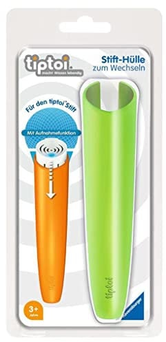 Ravensburger tiptoi Stifthülle zum Wechseln in Grün / Wechselhülle für den tiptoi Stift mit Aufnahmefunktion / Geeignet für Kinder ab 3 Jahren