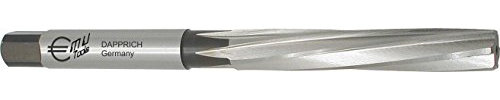 HSS Hand Reibahle, DIN 206 B, Profi Ausführung, spiralgenutet, mit Zylinderschaft und Vierkant DIN 10: Ø 8,0 mm H7