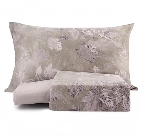 Bassetti Completo letto MATRIMONIALE flanella di cotone 16723 42 + tavoletta profumo biancheria per armadi by biancocasa