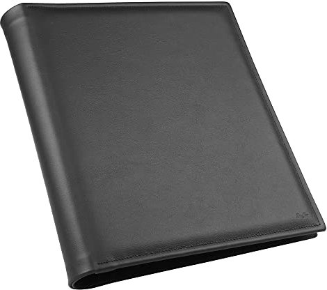 Läufer,204141,34486 AA8Scala Ringbuch,4 Ringe, naturgenarbtesRindsleder, schwarz, Handgefertigt aus Echtlederin Deutschland, Ringbuch A4 aus Leder