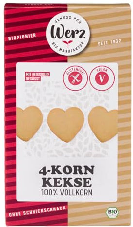 Werz 4-Korn Vollkorn Natur Keks 150g