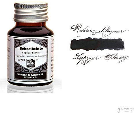 Rohrer & Klingner *desde 1892* tinta para estilográficas - Leipzig negro - 50ml
