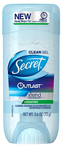 Secret Deodorant Outlast Clear Gel Unscented 2.6oz (2 Pack)