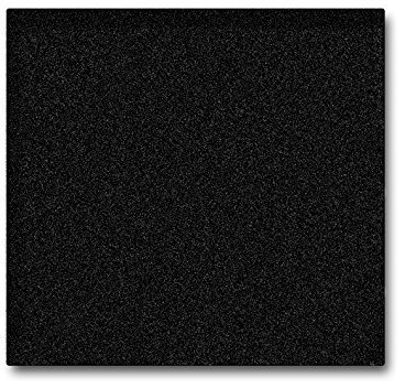Yuchengstone Servierplatte aus schwarzem Granit – Handgefertigte Natursteinplatte, massiv, eckig, 28x28x2 cm, 4 kg – Sushiplatte, Vorlegeplatte, Adventsteller und mehr