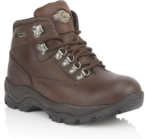 Northwest Territory Women's Peak Leather Waterproof Walking Boots | NWTDRY Waterproof membrane, cushioned footbed, padded ankle collar, hardwearing rubber grip sole for hiking and trails