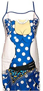 Zings Delantal de cocina Vestido de flamenca para adulto - Color Azul