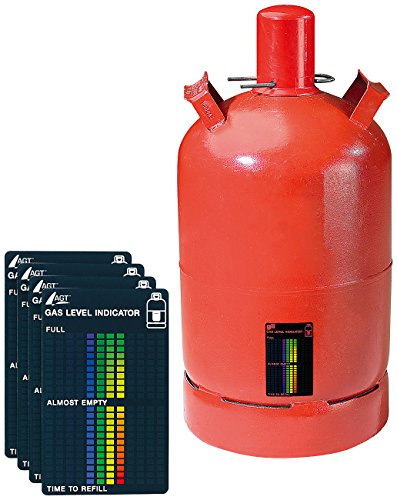 AGT Gasstandsanzeiger: 4er-Set Gasstand-Anzeiger für Gasflaschen, 22-stufige Skala (Gasstandsanzeiger Gasflaschen, Gasanzeiger für, Füllstandsanzeige Propangas)