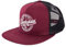 Blackskies® Iconic Trucker Snapback Cap | Unisex Baseball Mütze Kappe Herren Damen Skater Mesh - Weinrot Schwarz