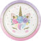 Creative Party PC343829 Floral Unicorn Baby Paper Dinner Plates-8 Pcs