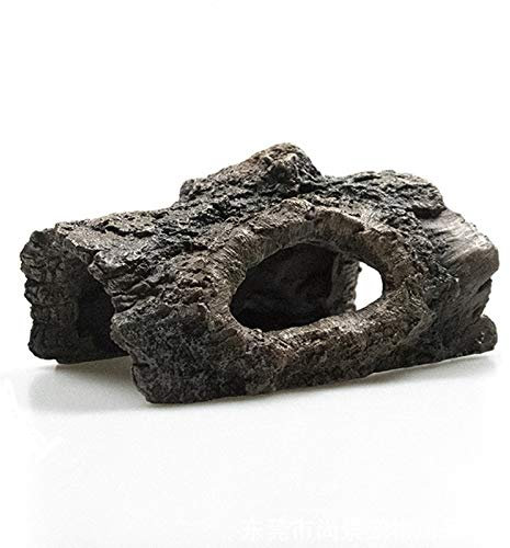capetsma Aquarium-Dekoration, hohler Baumstamm, Aquarium-Dekoration, Betta-Fischornament, Kunstharz, Aquarium-Dekoration, Holz mit Löchern und Fischversteck