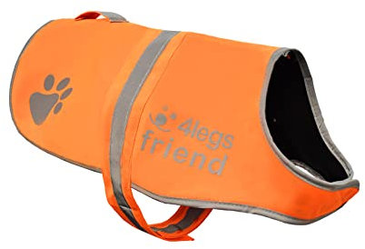 Reflektierender, Leichter Fleece-Mantel mit Loch für die Leine, 5 Größen – hohe Sichtbarkeit für Aktivitäten im Freien bei Tag und Nacht, hält Ihren Hund sichtbar, sicher vor Autos und Jagdunfällen