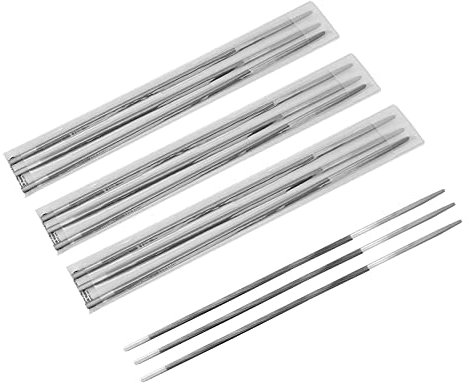 Fichier de scie à chaîne de 5/32 pouces, fichier de scie à chaîne, de travail du bois de fichier d'affûtage de chaîne de tronçonneuse circulaire professionnelle de 4 MM(12 bâtonnets)