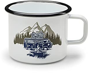 Original VW Emaille Becher T1 Bulli Tasse Trinkbecher