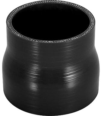 X AUTOHAUX 76-89mm 3-3.5 ID Droit Coupleur Silicone Tuyau Noir pour Voiture Auto