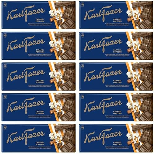 Fazer Karl Fazer Caramel Popcorn Schokolade 10 Bars von 200 g 71 Unzen