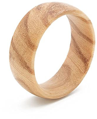 fablano Ring Olivenholz 8mm Matt (60 (19.1mm))