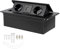 CPROSP Prise Encastrable Plan de Travail Noir, Multiprise Plan de Travail Cuisine avec 2 Prises +2USB