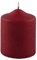 Fink Kerze, gebürstet metallic Stumpenkerze, Paraffin, rot, 8 cm x 8 cm x 10 cm, unparfümiert