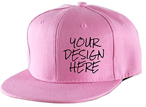 Personalizzato stampato il tuo logo di testo immagine Unisex personalizzato cappello regolabile berretto da baseball, Rosa, Medium