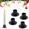 RICKMASK 4PCS Portacandele Nero, Candelieri in Metallo, Retrò Portacandele Rotondi, Porta Candele da Tavolo per Matrimoni Feste Appuntamenti Decorazione Natalizia
