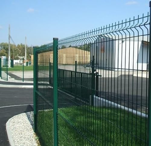 ITALFROM Panel de valla modular cancelada de malla metálica electrosoldada, tamaño mediano, verde, 200 x 82 cm de altura