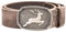 Goldschmidt Trachten Trachtengürtel Benno 40mm breit | Echtleder-Gürtel Made in Germany | Gürtelschnalle mit Hirsch | Für Lederhosen (115)