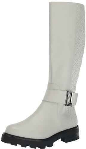 Karl Lagerfeld Paris Kl336842, Stivale sopra Il Ginocchio Donna, Bianco Tenue, 41 EU