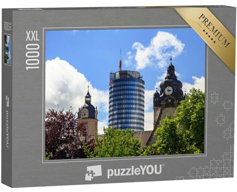 Puzzle 1000 Teile XXL „Skyline von JENA mit den DREI Türmen“
