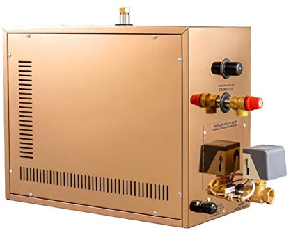 OwKay Sauna Dampfgenerator 9kw Automatischer Dampfdusche Generator Edelstahl Dampfgenerator Automatische Entkalkung Saunaraum Dampfbad Maschine für Spa Raum Digital Controller Sauna Zubehör
