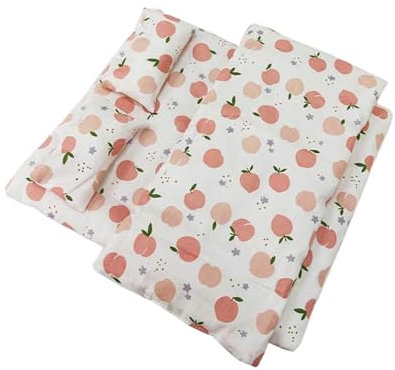 Perfeclan Puppen-Bettwäsche-Set, vorgetäuschte Spielzeug-Puppenhaus-Dekoration, Valentinstagsgeschenke für Kinder, inklusive Matratzen-Steppkissen für, Weiß