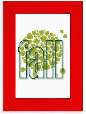 Cadre photo Arbres à feuilles caduques d'automne Rouge